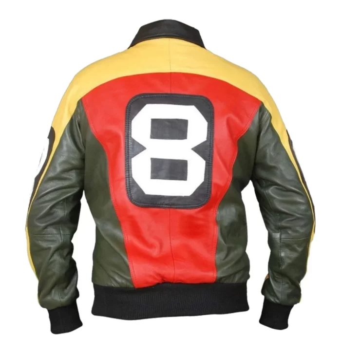 8 Ball Multicolor Jacket, 8 Ball Jacket, Bomber Jacket, Leather Jacket