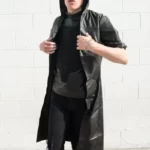 Black Reaper Trench Coat with Vest , Leather Coat
