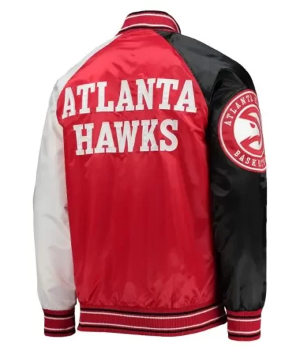 Hawks full-snap jacket , satin jacket