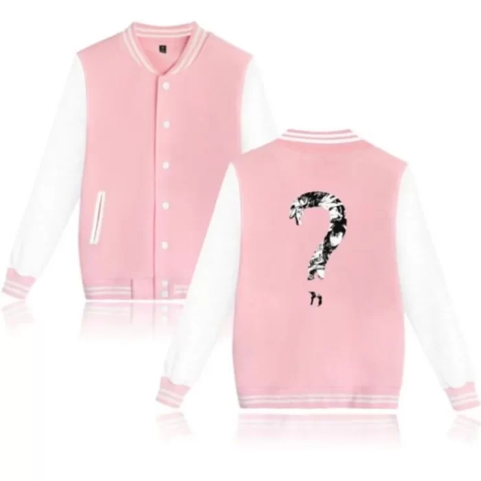 Xxxtentacion Rapper Pink Jacket , varsity jacket , wool jacket