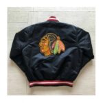 Blackhawks 80’s Satin Jacket , Varsity Jacket