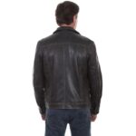 Black Vintage Jacket, Leather Jacket, Vintage Jacket