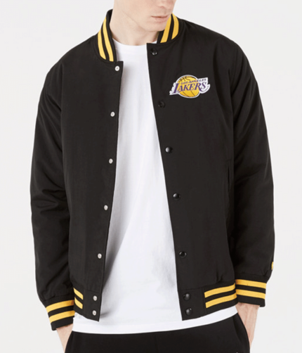 LA Lakers Patch Logo Jacket , Varsity Jacket