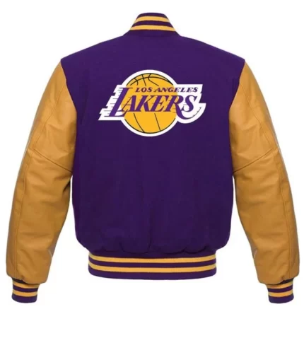 LA Lakers Purple/Yellow Jacket , Wool Jacket , Varsity Jacket