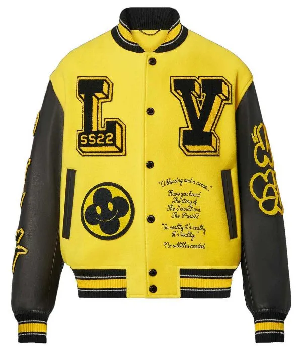 LV embroidered Jacket , Wool Jacket