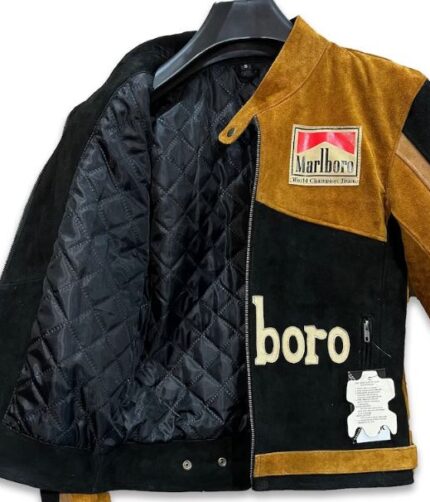 Marlboro Suede F1 Motorbike Jacket, marlboro jacket, leather jacket