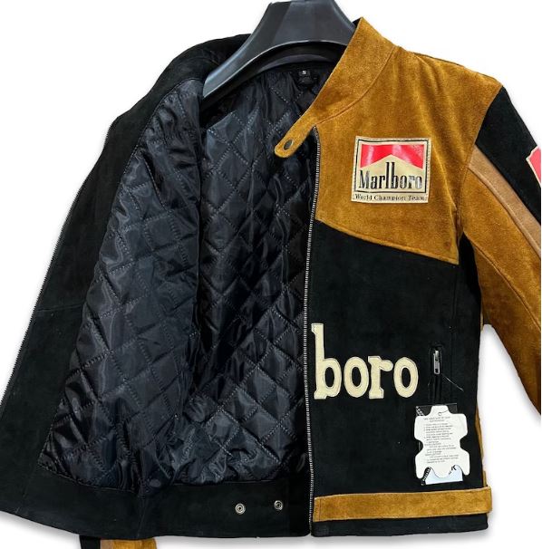 Marlboro Suede F1 Motorbike Jacket, marlboro jacket, leather jacket