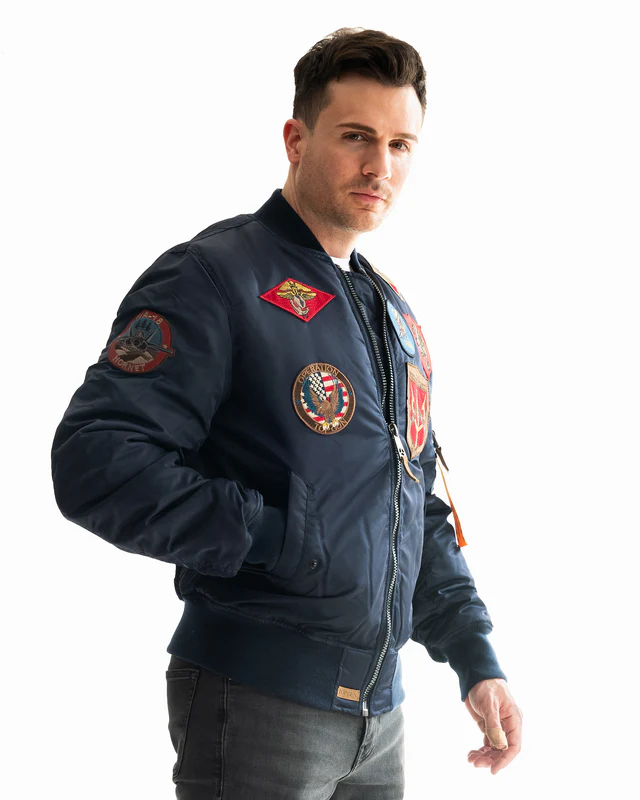 MA-1 Nylon with Patches, Top Gun Jacket, Bomber Jacket