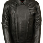 Leather Mens Vented Cruiser Jacket