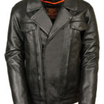 Milwaukee Leather Mens Vented Cruiser Jacket,Leather Jacket,We leather jacket,Black leather jacket, Brown leather jacket, mens jacket, mens leather jacket, mens black leather jacket, quilted pattern jacket, scooter mens jacket, Sporty jacket, cruiser jacket, utility jacket, vented jacket