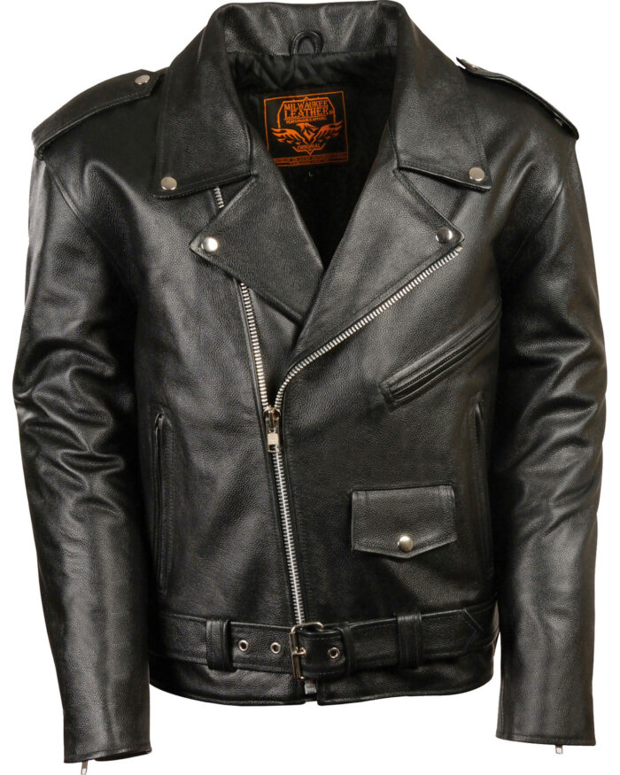 Milwaukee Leather Mens Police Style Jacket,Leather Jacket,We leather jacket,Black leather jacket, Brown leather jacket, mens jacket, mens leather jacket, mens black leather jacket, quilted pattern jacket, scooter mens jacket,Sporty jacket , police jacket, police leather jacket,