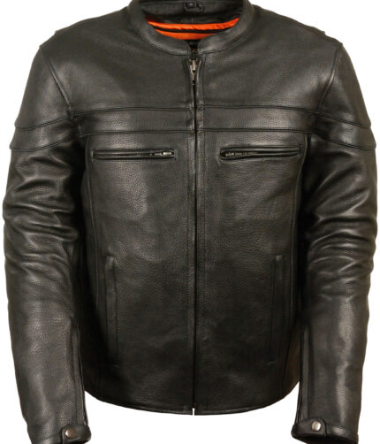 Milwaukee Leather Mens Crossover Jacket,Leather Jacket,We leather jacket,Black leather jacket, Brown leather jacket, mens jacket, mens leather jacket, mens black leather jacket, quilted pattern jacket, scooter mens jacket, Sporty jacket, mens vintage jacket