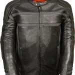 Milwaukee Leather Mens Reflective Scooter Jacket ,Leather Jacket, We leather jacket,Black leather jacket, Brown leather jacket, mens jacket, mens leather jacket, mens black leather jacket, quilted pattern jacket, scooter mens jacket, Sporty jacket, mens vintage jacket , spoty scooter jacket,scooter jacket