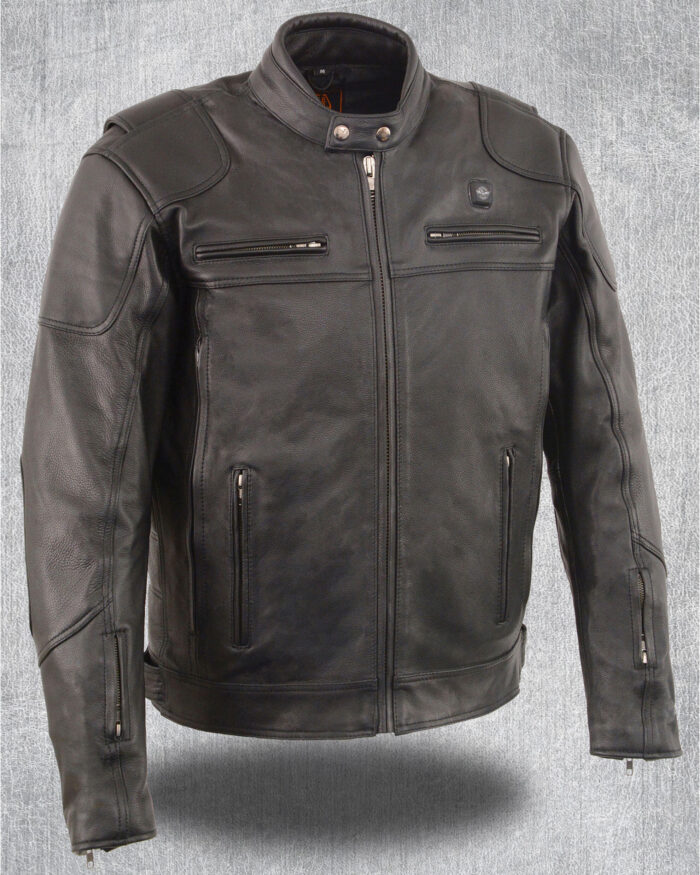 Milwaukee Leather Mens Heated Scooter Jacket, Leather Jacket, We leather jacket,Black leather jacket, Brown leather jacket, mens jacket, mens leather jacket, mens black leather jacket, quilted pattern jacket, scooter mens jacket, Sporty jacket, mens vintage jacket, Scooter jacket, heated jacket, mens scooter leather jacket