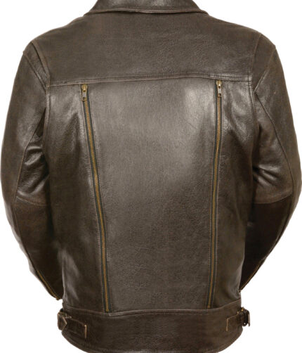 Milwaukee Leather Mens Brown Mc Jacket