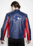 The Bomber Leather Sonic Jacket, sonic jacket, blue sonic jacket, Hedgehog bomber sonic jacket.hedgehog leather jacket, blue leather jacket, weleatherjacket