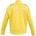 Yellow Military Belted Leather jacket