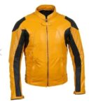 Men Yellow Motorcycle Leather Jacket,yellow leather jacket, leather jacket, men jacket, men leather jacket, men yellow leather jacket, men yellow jacket,yellow brando leather jacket, men yellow brando jacket, shoulder support leather jacket, Scooter mens jacket,Sporty jacket, slim jacket, biking jacket, biker leather jacket, biker jacket