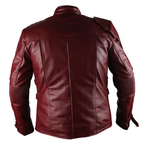 Men's Star-Lord Burgundy Leather Jacket