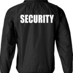 Mens Black Nylon Security Jacket,