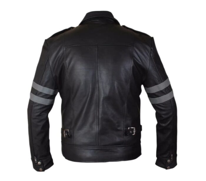 Leon Kennedy Evil 4 Black Leather Jacket