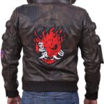 Men's Cyberpunk Biker Leather Jacket,