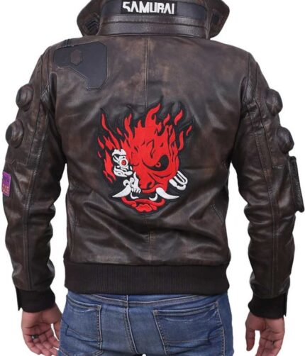 Men's Cyberpunk Biker Leather Jacket,