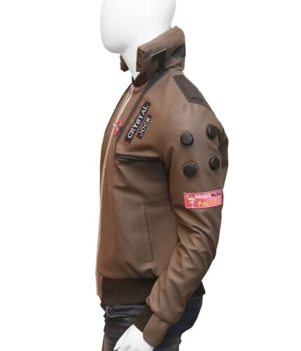 Men's Cyberpunk Brown Leather Jacket