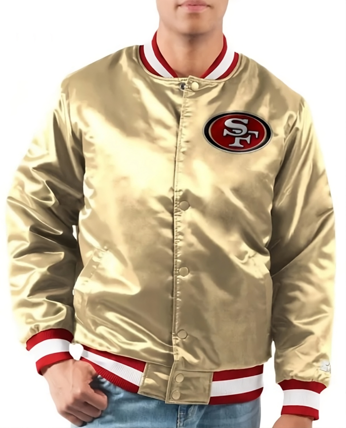NFL Letterman San Francisco 49ers Satin Jacket