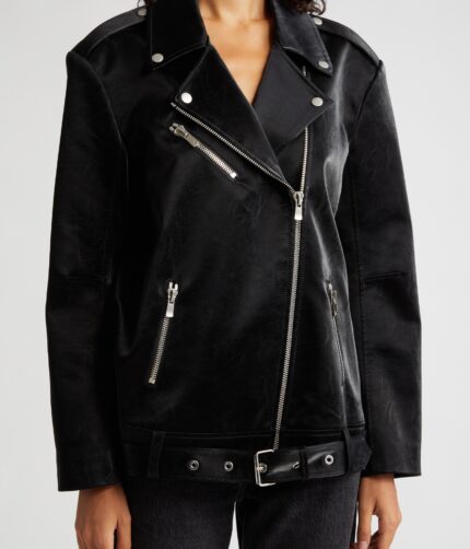 Moto Brice Faux leather, leather jacket, Moto Brice Faux Leather Jacket