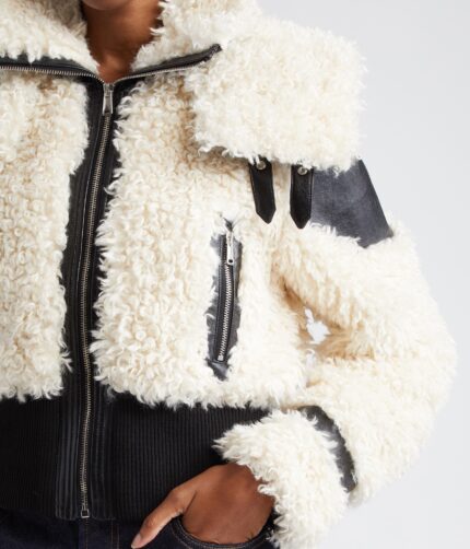 Faux Shearling Bomber, Bomber Leather Jacket, Faux Shearling Bomber Leather Jacket