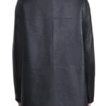 Black Four Pocket,Pocket Overcoat Leather,Black Four Pocket Overcoat Leather