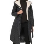 Women's Belted Quilted Long Jacket