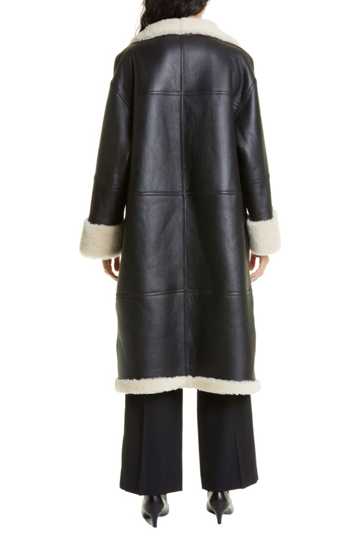 Lambskin Signature Leather, Leather Shearling Coat, Lambskin Signature Leather Shearling Coat