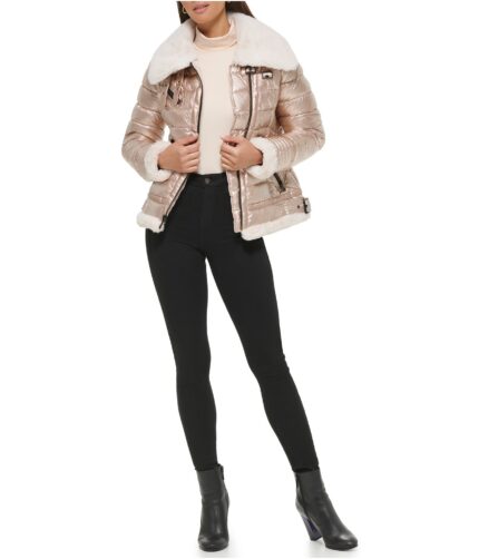 Women's Puffer Fur Detail Jacket