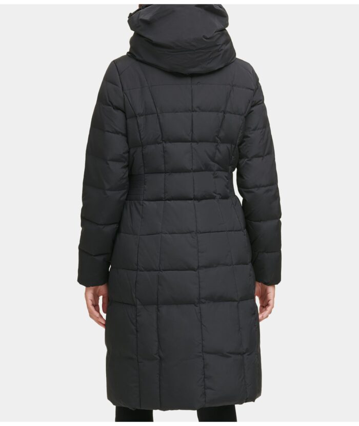 Women's Black Polyester Down Coat