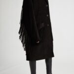 Suede Coat , Fringe Suede Coat, Coat Oversized, Fringe Suede Coat Oversized