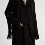 Suede Coat , Fringe Suede Coat, Coat Oversized, Fringe Suede Coat Oversized