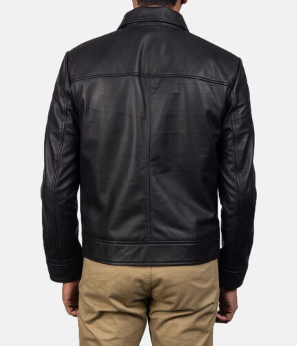 Men's Moto Black Leather Jacket