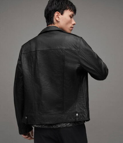 Asymmetric Zipper Biker Leather Jacket