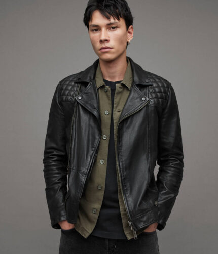 Men's Quilted Biker Leather Jacket, men's jacket, men's leather jacket, leather jacket,black jacket, black leather jacket, Quilted jacket, Black Quilted jacket, biker jacket, biker leather jacket, black biker jacket,men's biker jacket, quilted biker jacket, weleatherjacket