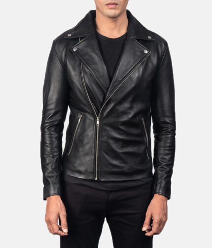 Noah Black Leather Racing Jacket,racing jacket, black racing jacket, leather jacket, men's leather jacket, black racing jacket