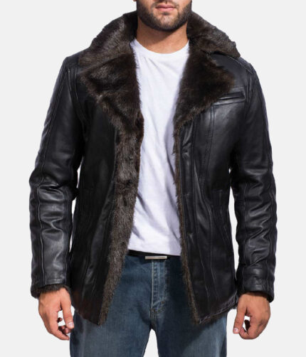 Men's Fur Leather Coat