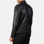 Adornica Black Zipper Leather Jacket
