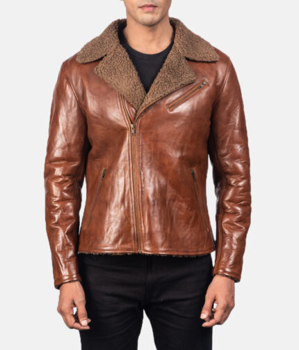 Alberto Shearling Leather Jacket, alberto jacket, alberto leather jacket, shearling jacket, shearling leather jacket, mens jacket, mens leather jacket, mens shearling jacket,brown jacket, brown leather jacket, men's brown jacket, weleatherjacket