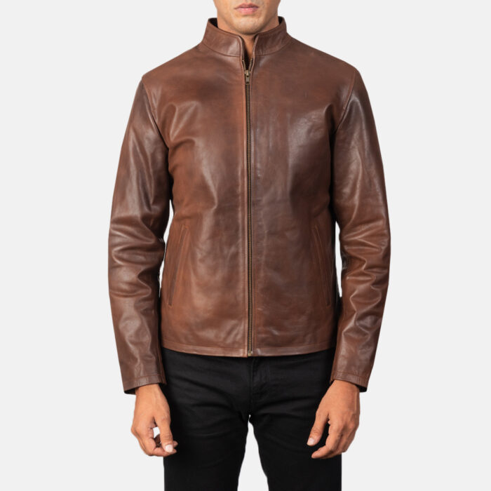 Men's Brown Biker Leather Jacket, men's jacket, men's leather jacket,leather jacket,brown jacket,brown leather jacket, biker jacket, biker leather jacket,weleatherjacket