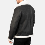 Francis Black Bomber Leather Jacket,Bomber Black,Francis Black Jacket,Black leather jacket.