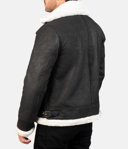 Francis Black Bomber Leather Jacket,Bomber Black,Francis Black Jacket,Black leather jacket.