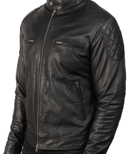 Black Racing Leather Jacket