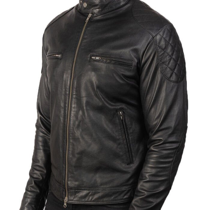 Black Racing Leather Jacket